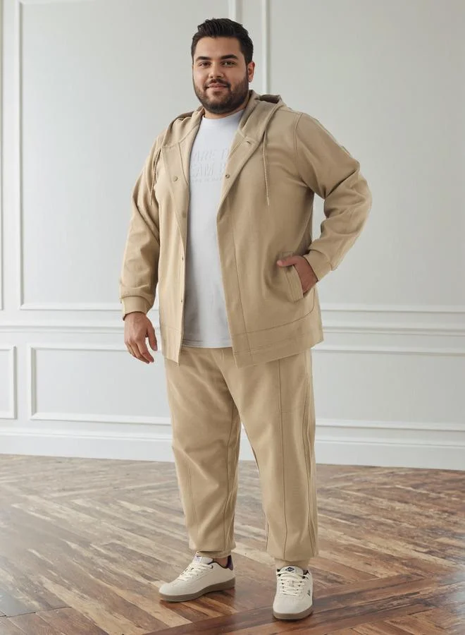 ماكسيم Men Plus Size Cotton Blend Hoodie